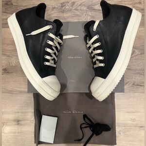 RICK OWENS low ramones black/milk